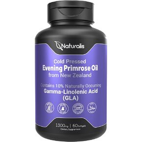 Naturalis Evening Primrose Oil (Cold Pressed) | 100% Natural from New Zealand | Non-GMO, Soy & Gluten Free, Zero Filler | 300 Mini-Softgels