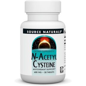 Source Naturals N-Acetyl Cysteine Antioxidant Support 1000 mg Dietary Supplement That Supports Respiratory Health* - 30 Tablets