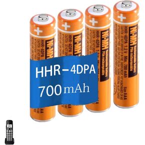 JAPUSOON 8PCS HHR-4DPA Rechargeable AAA Batteries,1.2V 700mAh AAA NI-MH Battery for Panasonic Cordless Phones, Remote Controls, Electronics in Saudi Arabia