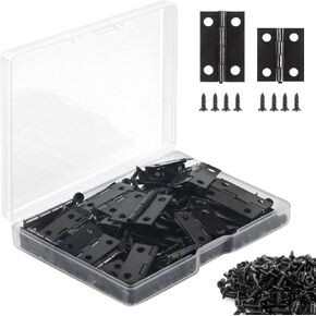 60Pcs Small Hinges for Wooden Box, Jewelry Box Hinges,Small Mini Hinges for Crafts,Bird House Hinges, Small Box Hinges with 260 Pcs Screws