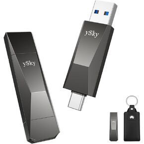1TB USB 3.2 Solid State Flash Drive 1000MB/s High Speed USB C+ USB 3.2 Gen2 Dual Interfaces Thumb Drive, USB C Memory Photo Stick for iPhone15/15 Plus/15 Pro/15 Pro Max/USB-C Phone,Laptop,Mac