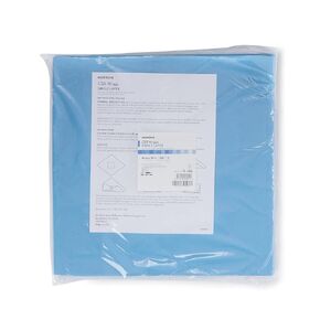 McKesson CSR Sterilization Wrap for Medical Supplies, Nail Technicians, Tattoo Tools - Air and Water Barrier, Blue Cellulose, 15 in x 15 in, 100 Count, 1 Pack