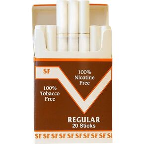 Smoke Free Herbal Cocoa Cigarettes - 1 Pack Regular - 100% Tobacco & Nicotine Free - Non Addictive - Tobacco Substitute - Premium Regular Flavor - 1 Pack (20 Sticks)
