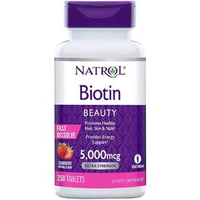 Natrol Biotin Beauty 5,000 mcg, 250 Fast Dissolve Tablets