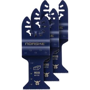 Norske Tools NOTP273 1-1/4 inch Japanese Tooth Bi-Metal Oscillating Multi Tool Accessory Blades (3 Pack Set) Universal Fit for Cutting Wood and Hard Wood