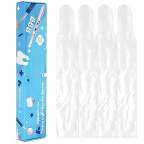 Alpine Dental Curing Light Sleeves, Clear Protective Barrier Cover for Handpiece, Fits A Variety of Curing Lights 8"x1.6" 100 per Box