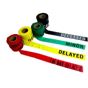 Triage Tape Kit/Contains 8 rolls of tape: Minor, Deceased, Immediate, Delayed