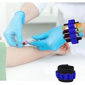 3 Pack Phlebotomy Tube Wristband/Holder Set Blood Draw kit Tube Bracelet Strap Hold 8 Phlebotomy Tubes Phlebotomist Accessories Easy to Carry (Orange) (Orange)