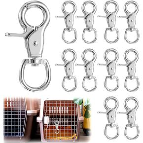10PCS Trigger Snap Hooks, Heavy Duty Swivel Snap Hook Metal Clasps Lanyard Clips 360 Degree Swivel Spring Buckle for Dog Leash Keychain Flag Pole Bird Feeders