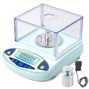 Lab Scale 500g x 0.001g Accuracy - High Precision Laboratory Analytical Balance with 11 Unit Conversion，Adjustable feet, Liquid Level Bubble Overload Alarm. Jewelry/Kitchen Scale in Kuwait