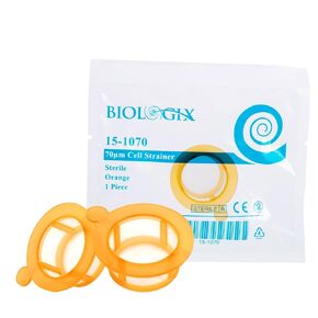 50PCS 70µm Cell Strainer Nylon Mesh Cell Screen Filter Handle, Sterile, Polypropylene Frame, 70µm Pore Size, Individually Wrapped