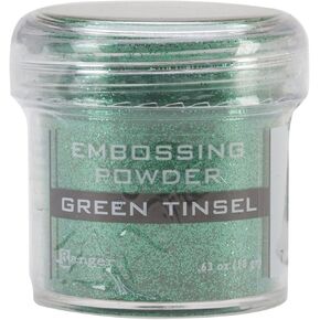 Cardmaking: Tinsel Heat Embossing - Ranger Glitter Tinsel Embossing Powders - 5 Item Bundle