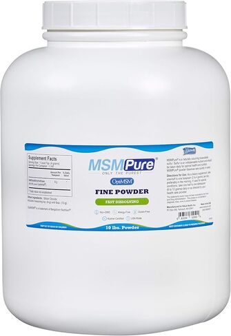 Kala Health MSMPure Fine Powder, 2.2 lb, Fast Dissolving Organic Sulfur Crystals, 99% Pure Distilled MSM Supplement, Made in USA in Saudi Arabia