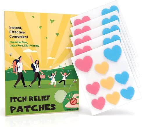 Itch Relief Patches for Kids, Reduces Itch & Swell, Natural Bite Relief Stickers, Anti Itch after Sting Patches, Bite Suction Alternative, Travel Camping Outdoor Essential Gift for Moms, Friends in Kuwait