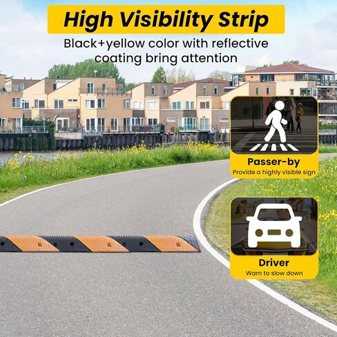 قطعتان من مطبات السرعة المطاطية مقاس 39.3 بوصة، ومطبات سرعة معيارية بقناتين بسعة تحميل تبلغ 66000 رطل، ومطبات سرعة مع 8 مثبتات مسامير ملولبة، ومطبات سرعة للطرق والممرات in Kuwait