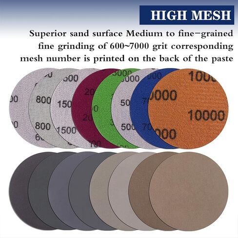 MAXMAN 30Pcs 3-Inch Sanding Discs, 1000 Grits Hook and Loop Professional Silicon Carbide Sand Paper, Wet Dry Polish for Wood, Metal, Paint, Car Polishing in Kuwait