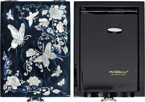 MADDesign Mother of Pearl Lacquered Jewelry Music Box Two Level Red in Kuwait