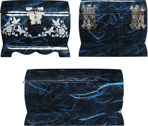 MADDesign Mother of Pearl Lacquered Jewelry Music Box Two Level Red in Kuwait