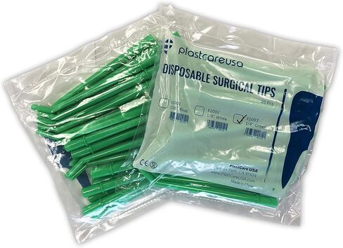 50 Dental Surgical Aspirator Aspirating Tips for 11mm Suction Holders (Large) 2 Bags of 25 in Saudi Arabia