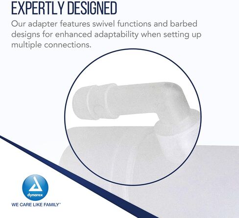 Dynarex 34513 Series Resp-O2 محول خط الضغط، متين، شفاف، لا يحتوي على مطاط طبيعي أو DEHP، عبوة من 50 قطعة in Saudi Arabia