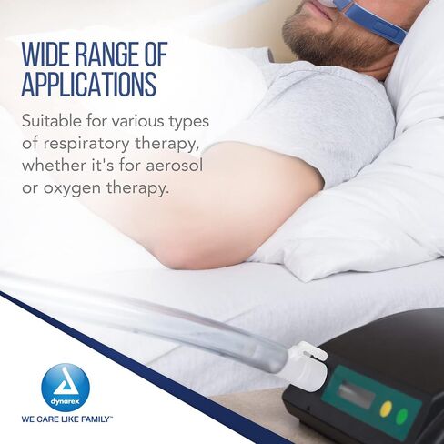Dynarex 34513 Series Resp-O2 محول خط الضغط، متين، شفاف، لا يحتوي على مطاط طبيعي أو DEHP، عبوة من 50 قطعة in Saudi Arabia