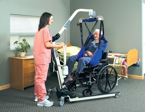 حبال الساق المقسمة من Invacare مع دعم الرأس لمصاعد المرضى، بوليستر، صغير، سعة الوزن 450 رطل، R100P، ملزمة؛ البحرية، الجسم؛ أزرق in Saudi Arabia