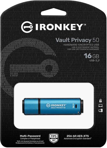 Kingston IronKey Vault Privacy 50 256GB Encrypted USB in Kuwait
