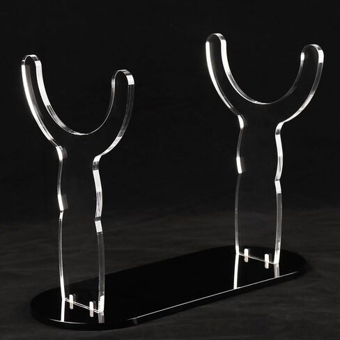 حامل بوق من الاكريليك من اتش هوكسيو، حامل بوق متين بتصميم شوفار مزخرف مناسب لجميع البوق اليمنية والظباء (اسود) in Kuwait