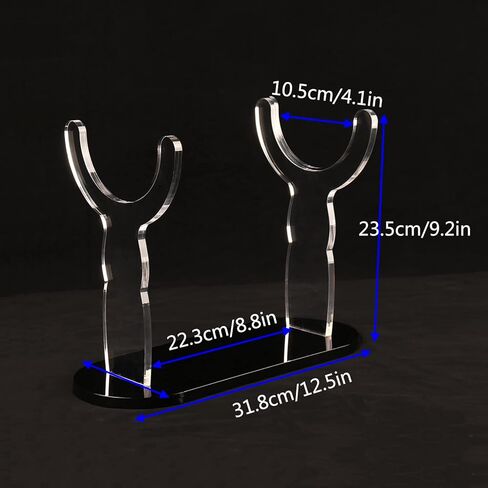 حامل بوق من الاكريليك من اتش هوكسيو، حامل بوق متين بتصميم شوفار مزخرف مناسب لجميع البوق اليمنية والظباء (اسود) in Kuwait