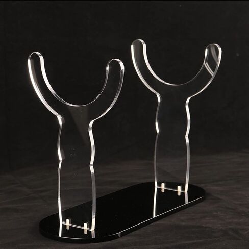 حامل بوق من الاكريليك من اتش هوكسيو، حامل بوق متين بتصميم شوفار مزخرف مناسب لجميع البوق اليمنية والظباء (اسود) in Kuwait