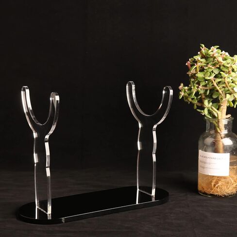 حامل بوق من الاكريليك من اتش هوكسيو، حامل بوق متين بتصميم شوفار مزخرف مناسب لجميع البوق اليمنية والظباء (اسود) in Kuwait