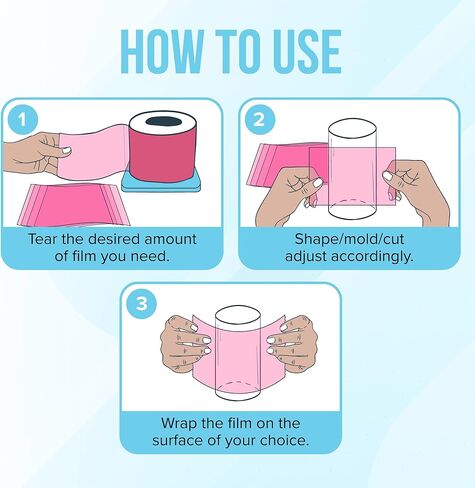 JJ CARE Barrier Film (1500 Sheets) Pink, No Sting Barrier Tape, Protective Tattoo Plastic Wrap, Self-Adhesive Barrier Film Tattoo for Dental, Tattoo, Make Up with Film Dispenser in Kuwait