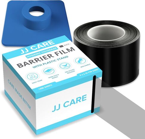 JJ CARE Barrier Film (1500 Sheets) Pink, No Sting Barrier Tape, Protective Tattoo Plastic Wrap, Self-Adhesive Barrier Film Tattoo for Dental, Tattoo, Make Up with Film Dispenser in Saudi Arabia