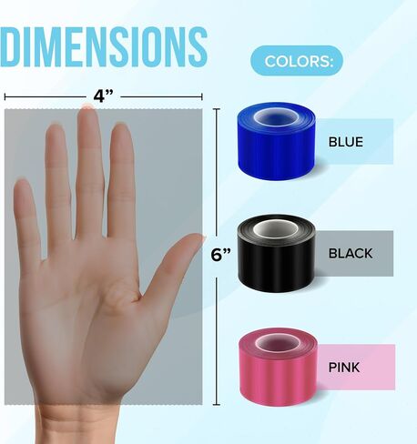 JJ CARE Barrier Film (1500 Sheets) Pink, No Sting Barrier Tape, Protective Tattoo Plastic Wrap, Self-Adhesive Barrier Film Tattoo for Dental, Tattoo, Make Up with Film Dispenser in Saudi Arabia