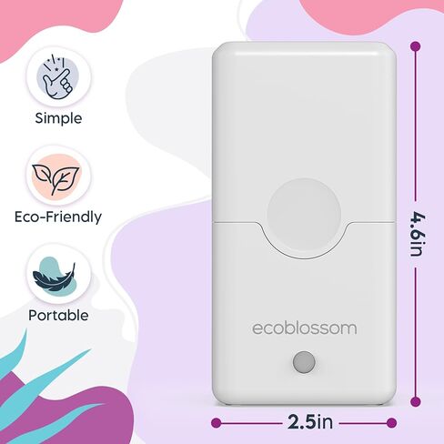 Ecoblossom Menstrual Cup Sterilizer - Modern Menstrual Cup Cleaner Unscented Sanitizer - 2-Minute Automatic UV Wash - Holder Fits Small Soft & Large Period Disc - UV Wipes Out 99.9% of Germs in Kuwait