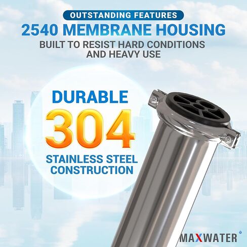 Max Water 2540 عنصر إسكان غشاء المياه المالحة BW-BW-2540: 800GPD جيد للصناعة والزراعة والمنزل بأكمله والمزيد (2540 إسكان) in Kuwait