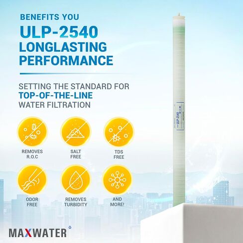 Max Water 2540 Brackish Water BW Membrane Housing Element-BW-2540 : 800GPD Good for Industrial, Agricultural, Whole House & More (2540 Housing) in Saudi Arabia