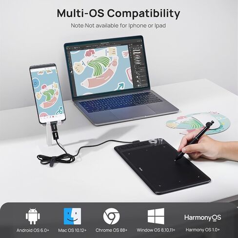 Parblo Intangbo X7 Drawing Tablet 7.2x4.5 inch Graphics Tablets,Digital Drawing Tablet with Mode Switch,6 Customized Keys,Battery-Free Stylus S01 for Digital Art,Design,Work with Window/Mac,Android in Kuwait