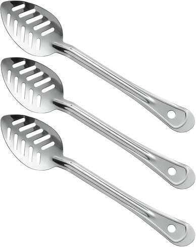 OCS Parts Professional Series Slotted Basting Spoon | 11-Inch | Stainless Steel Stirring and Basting Spoon for Home and Commercial Kitchens | Perfectly Drains Liquid and Sauces in Kuwait