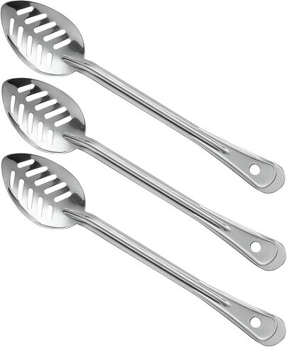 OCS Parts Professional Series Slotted Basting Spoon | 11-Inch | Stainless Steel Stirring and Basting Spoon for Home and Commercial Kitchens | Perfectly Drains Liquid and Sauces in Kuwait