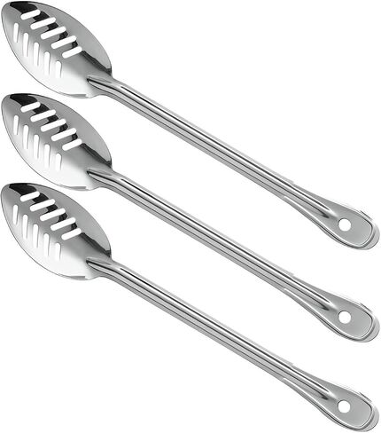 OCS Parts Professional Series Slotted Basting Spoon | 11-Inch | Stainless Steel Stirring and Basting Spoon for Home and Commercial Kitchens | Perfectly Drains Liquid and Sauces in Kuwait