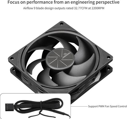 Thermalright TL-P9 وحدة المعالجة المركزية مروحة الكمبيوتر مروحة هادئة 4PIN PWM مروحة الكمبيوتر، عالية الأداء 92 مم مروحة تبريد صامتة، سرعة 2200 دورة في الدقيقة، مروحة تبريد وحدة المعالجة المركزية (أسود) in Saudi Arabia