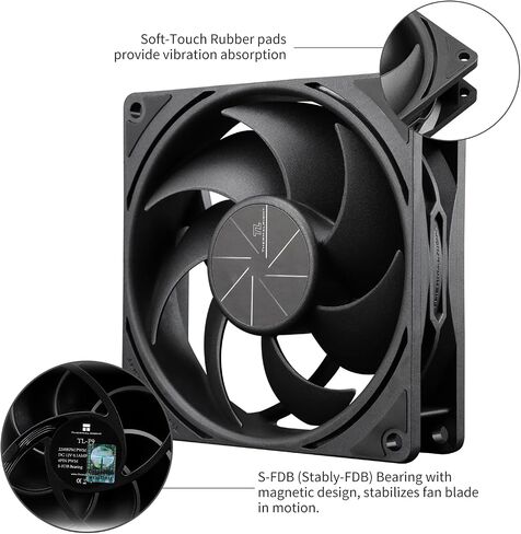Thermalright TL-P9 وحدة المعالجة المركزية مروحة الكمبيوتر مروحة هادئة 4PIN PWM مروحة الكمبيوتر، عالية الأداء 92 مم مروحة تبريد صامتة، سرعة 2200 دورة في الدقيقة، مروحة تبريد وحدة المعالجة المركزية (أسود) in Saudi Arabia