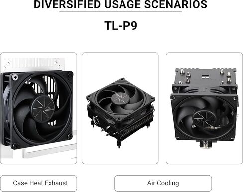 Thermalright TL-P9 وحدة المعالجة المركزية مروحة الكمبيوتر مروحة هادئة 4PIN PWM مروحة الكمبيوتر، عالية الأداء 92 مم مروحة تبريد صامتة، سرعة 2200 دورة في الدقيقة، مروحة تبريد وحدة المعالجة المركزية (أسود) in Saudi Arabia