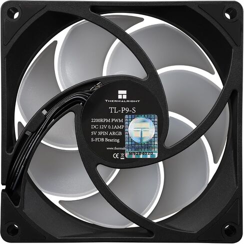 Thermalright TL-P9 وحدة المعالجة المركزية مروحة الكمبيوتر مروحة هادئة 4PIN PWM مروحة الكمبيوتر، عالية الأداء 92 مم مروحة تبريد صامتة، سرعة 2200 دورة في الدقيقة، مروحة تبريد وحدة المعالجة المركزية (أسود) in Saudi Arabia