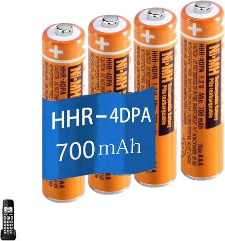 JAPUSOON 8PCS HHR-4DPA Rechargeable AAA Batteries,1.2V 700mAh AAA NI-MH Battery for Panasonic Cordless Phones, Remote Controls, Electronics in Saudi Arabia