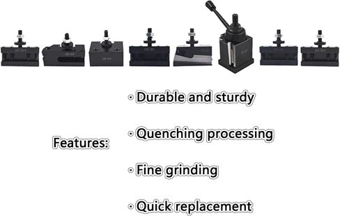findmall Bxa 250-222 Tool Post Set Wedge Type Quick Change Turning and Facing Holders Fit for Lathe (8) in Saudi Arabia
