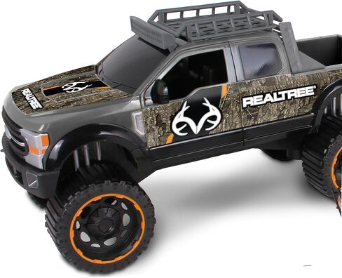 مجموعة ألعاب NKOK Realtree بمقياس 1/18 ذات العجلات الحرة مكونة من 10 قطع، RT Ford F-250 Super Duty مع Polaris Sportsman على المقطورة والملحقات (رف السقف، الصياد، الخوذة، رافعة الألعاب، قضيب اللف، باك، القوس والسهام) in Saudi Arabia