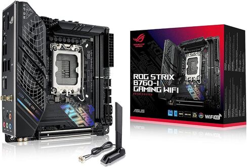اسس روج ستريكس B760-A للالعاب واي فاي DDR5 انتل الجيل 12 و13 LGA1700 2.5G ايثرنت واي فاي 6E، 90MB1EP0-M0EAY0 in Kuwait