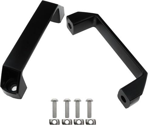 Wantane-سبائك الألومنيوم مستطيلة سحب مقبض أسود مستطيلة الصناعية مقبض سحب مقبض سبائك الألومنيوم (120 مللي متر) in Kuwait